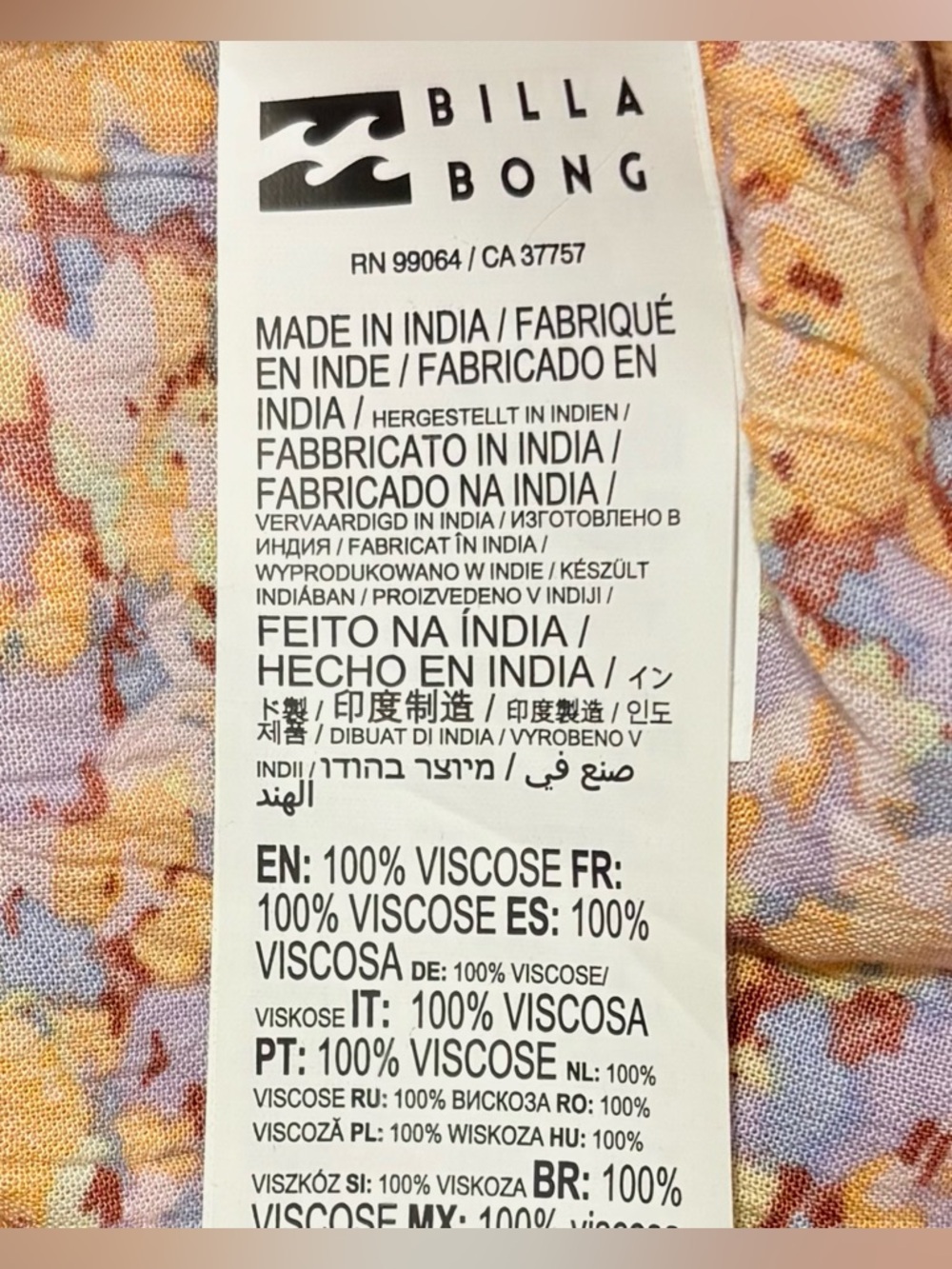 Billabong Women's Swept Away Printed Midi Dress. L - Picture 6 of 9